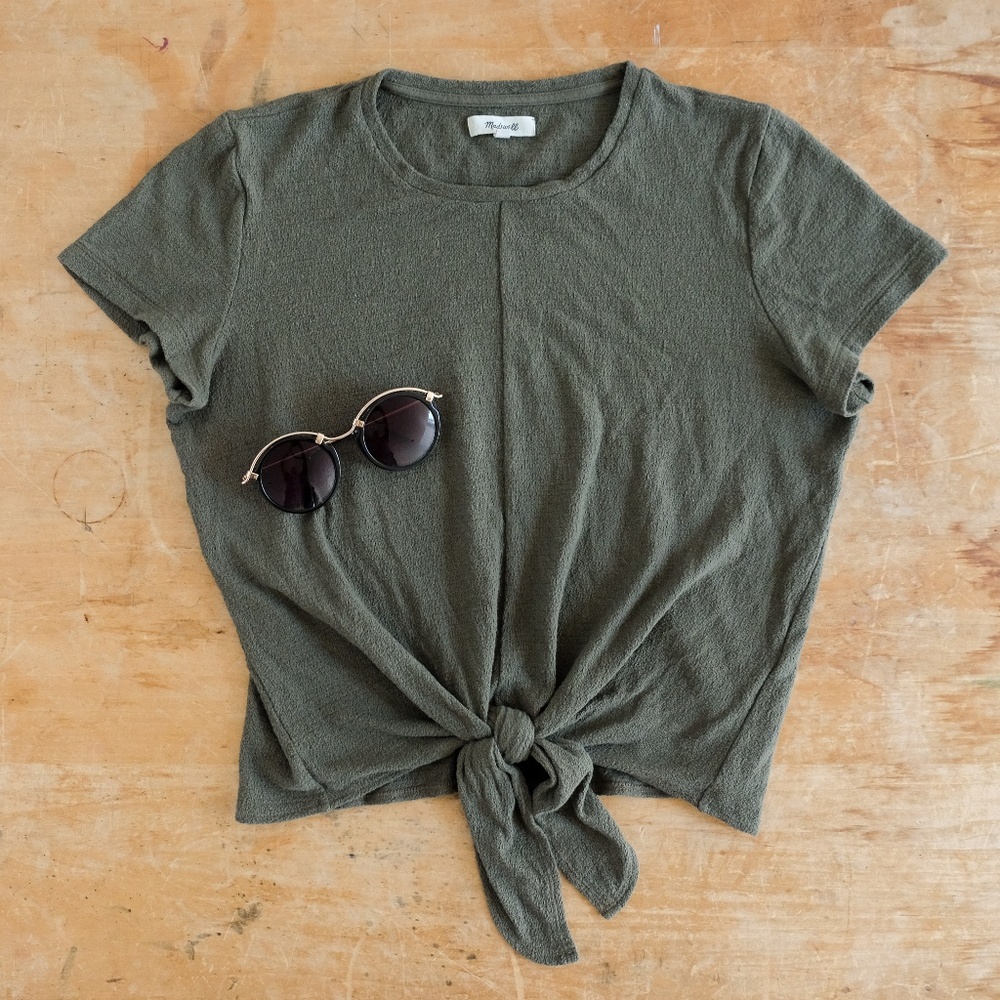 Madewell Olive Tie Top